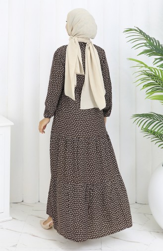Robe Hijab Couleur Brun 0110-01