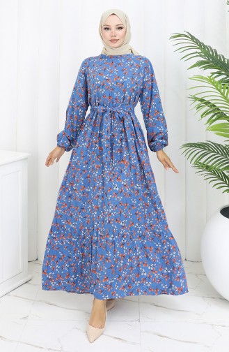 Blue Hijab Dress 0113-01