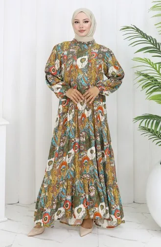 Viskose Stoff Plissee Kleid 2094-01 Nerz 2094-01