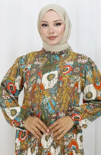 Viskose Stoff Plissee Kleid 2094-01 Nerz 2094-01