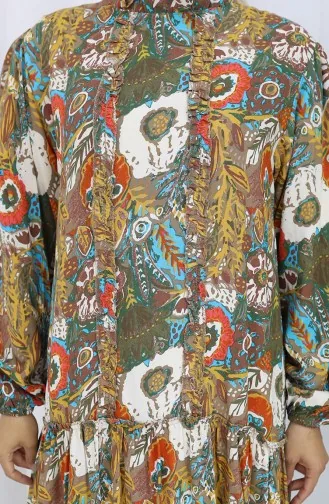 Viskose Stoff Plissee Kleid 2094-01 Nerz 2094-01