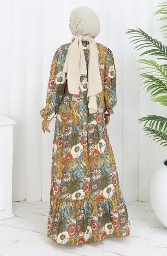 Viskose Stoff Plissee Kleid 2094-01 Nerz 2094-01