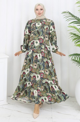 Khaki İslamitische Jurk 2094-05