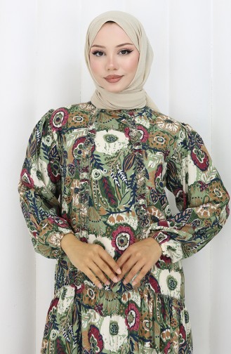 Khaki İslamitische Jurk 2094-05