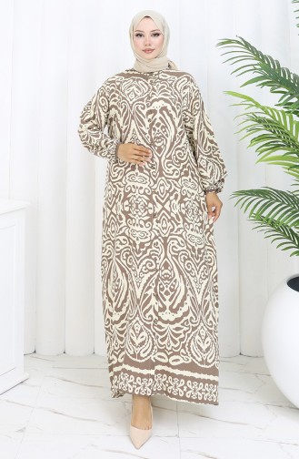Robe Hijab Couleur Brun 2095-02