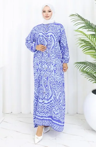 Viskose Kleid Mit Knöpfen 2095-04 Lila 2095-04