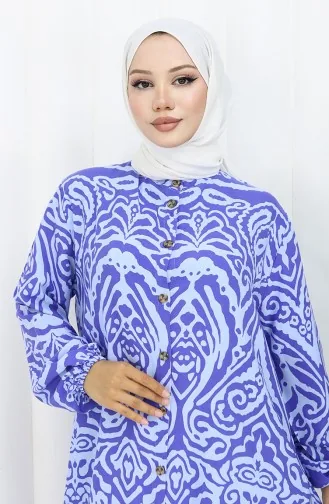 Viskose Kleid Mit Knöpfen 2095-04 Lila 2095-04