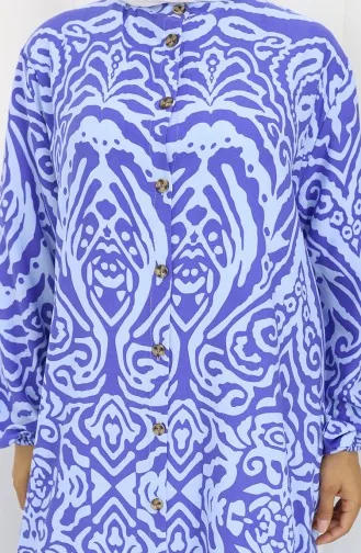 Viskose Kleid Mit Knöpfen 2095-04 Lila 2095-04