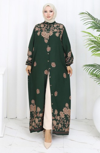 Emerald Green Hijab Dress 2096-02