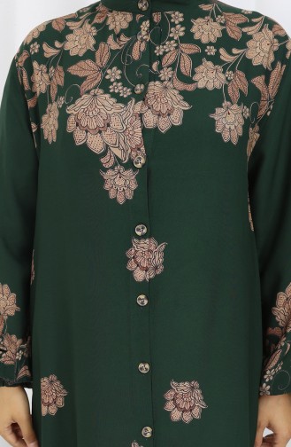 Emerald Green Hijab Dress 2096-02