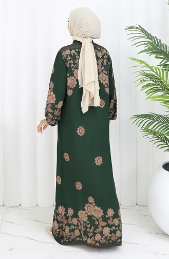 Emerald Green Hijab Dress 2096-02