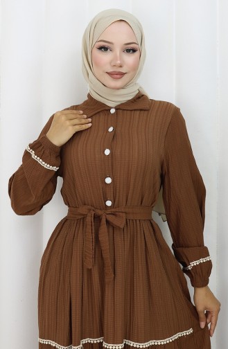 Robe Hijab Couleur Brun 2098-01