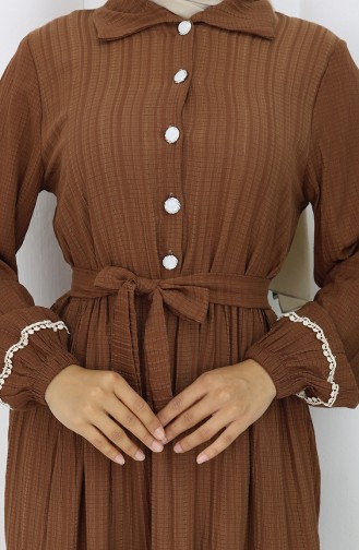 Robe Hijab Couleur Brun 2098-01