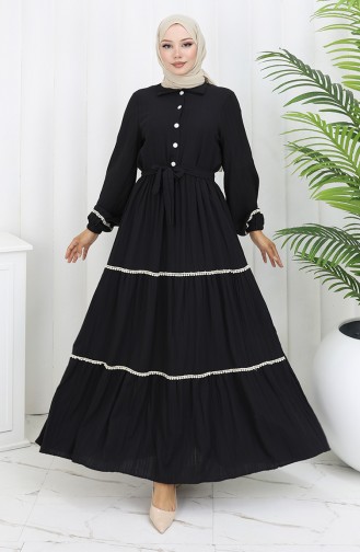 Robe Hijab Noir 2098-03