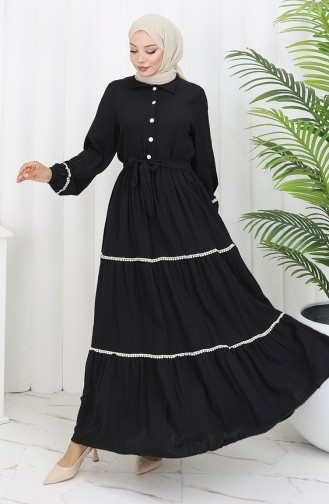Robe Hijab Noir 2098-03