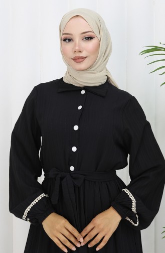 Robe Hijab Noir 2098-03