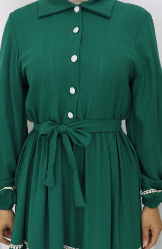 Robe Hijab Vert emeraude 2098-04