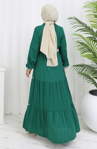 Robe Hijab Vert emeraude 2098-04