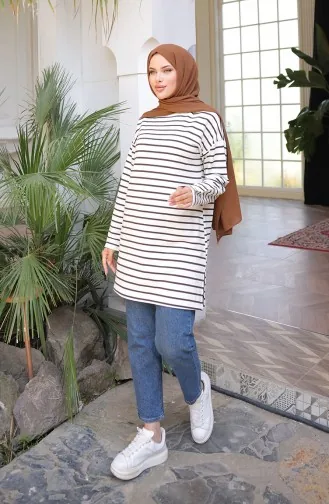 سترة رياضية مخططة 71295-03 بني 71295-03