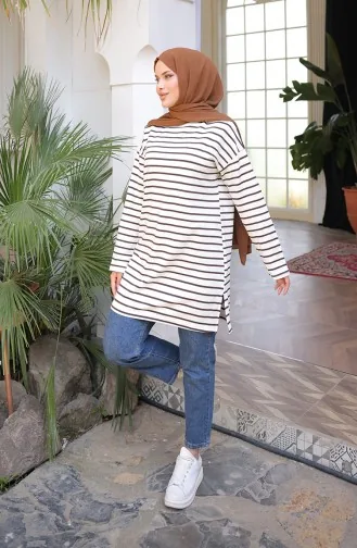 سترة رياضية مخططة 71295-03 بني 71295-03