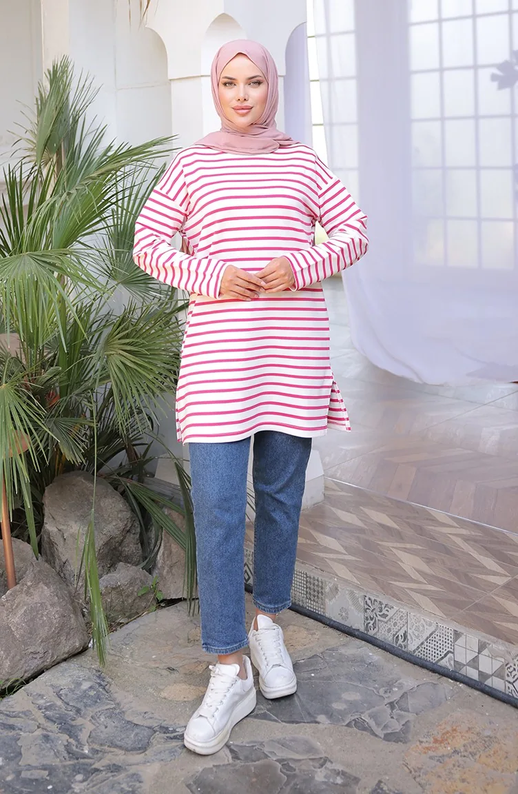 سترة رياضية مخططة 71295-05 فوشيا 71295-05