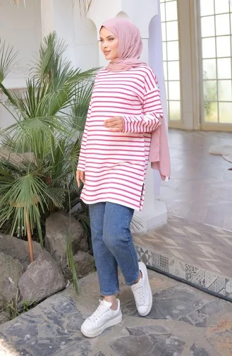 سترة رياضية مخططة 71295-05 فوشيا 71295-05
