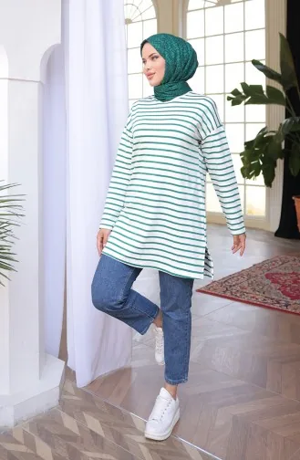 Striped Sport Tunic 71295-07 Green 71295-07