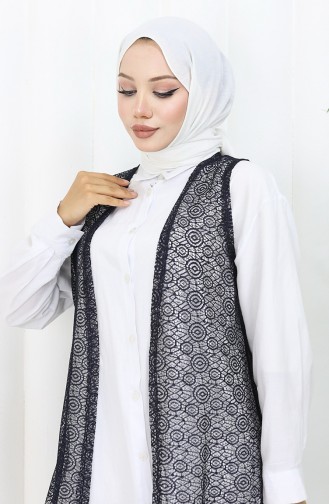 سترة بدون أكمام أزرق كحلي 8760-01