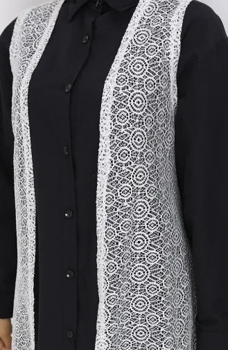 Dantelli Dar Kesim Yelek 8760-03 Beyaz 8760-03