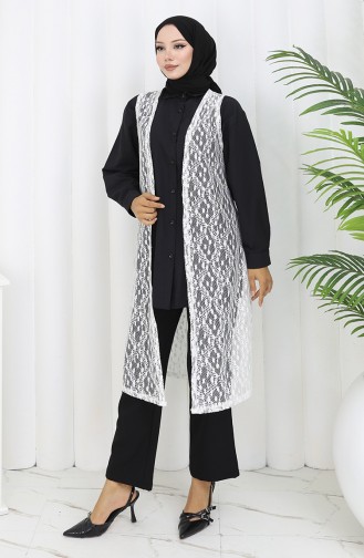 Schwarz Strickjacke 8761-06