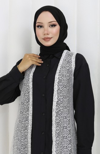 Schwarz Strickjacke 8761-06