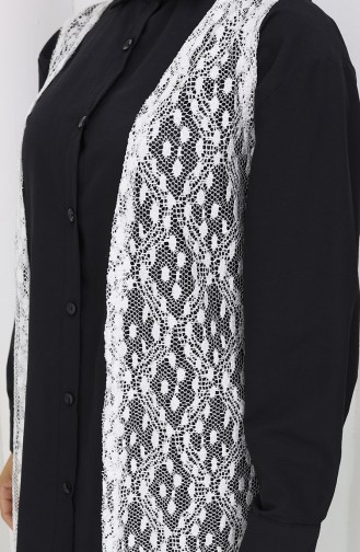 Schwarz Strickjacke 8761-06