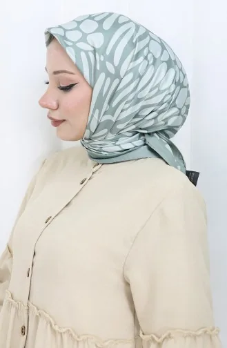 وشاح رايون رقمي 70302-10 أخضر لوزي 70302-10