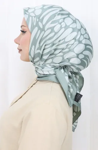 وشاح رايون رقمي 70302-10 أخضر لوزي 70302-10