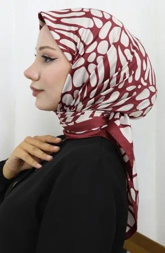 Digital Rayon Scarf 70302-12 Claret Red 70302-12