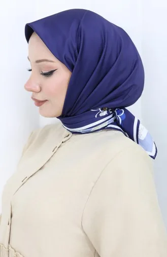 Digital Rayon Scarf 70308-01 Navy Blue 70308-01