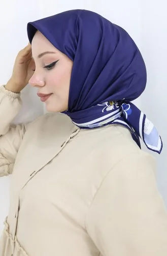 Digital Rayon Scarf 70308-01 Navy Blue 70308-01