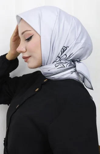 Écharpe En Rayonne Numérique 70308-02 Gris 70308-02