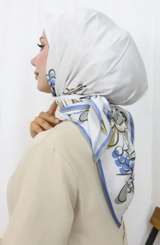 وشاح رايون رقمي 70308-05 من قماش المنك النيلي 70308-05