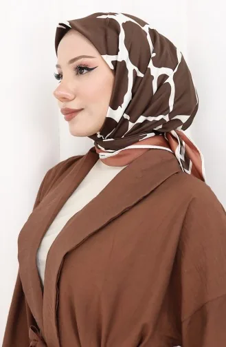 Digital Rayon Scarf 70309-02 Brown 70309-02