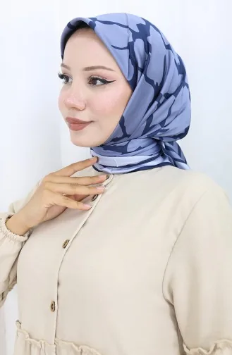 Dijital Rayon Eşarp 70309-04 İndigo