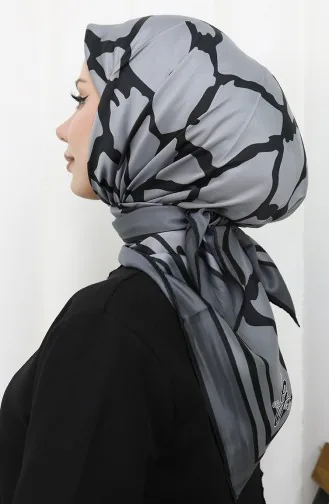 Dijital Rayon Eşarp 70309-05 Füme