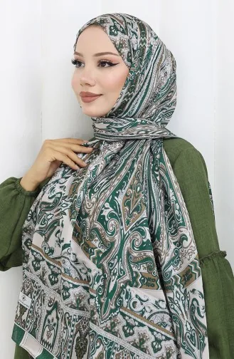 Châle Janjan à Motif Ethnique 70305-02 Vert émeraude 70305-02