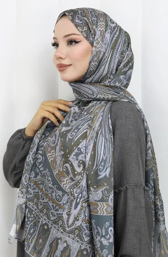 Etnik Desen Janjan Şal 70305-04 Füme