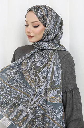 Etnik Desen Janjan Şal 70305-04 Füme