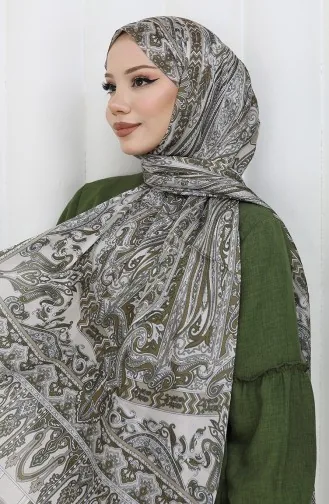 Etnik Desen Janjan Şal 70305-08 Vizon Yeşil