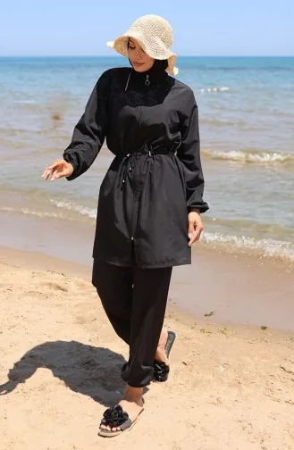 Black Modest Swimwear 9002-02