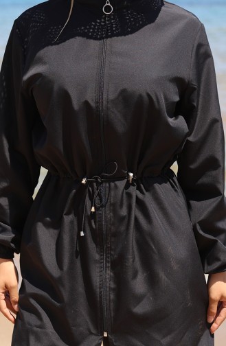 Schwarz Hijab Badeanzug 9002-02