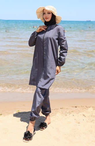 Maillot de Bain Hijab Fumé 9003-01