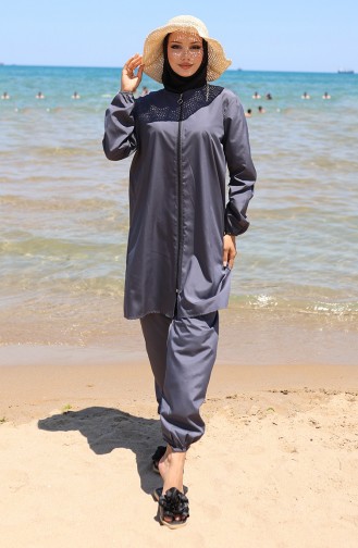 Maillot de Bain Hijab Fumé 9003-01